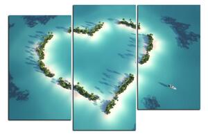 Slika na platnu - Otok u obliku srca 1136D (150x100 cm)