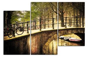 Slika na platnu - Romantični most preko kanala 1137D (90x60 cm)