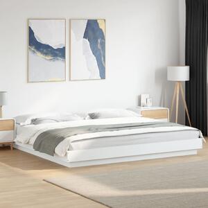 Okvir kreveta LED bijeli 200 x 200 cm konstruirano drvo - Bijela / 200 x 200 cm