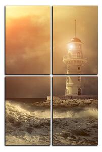 Slika na platnu - Svjetionik u moru pod nebom - pravokutnik 7159E (120x80 cm)