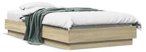 Okvir kreveta s LED svjetlima boja hrasta sonome 75 x 190 cm - Smeđa / 75 x 190 cm