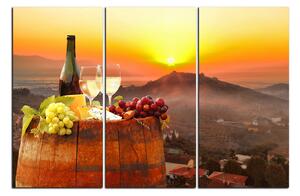 Slika na platnu - Boca vina u vinogradu 1152B (150x100 cm)