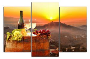 Slika na platnu - Boca vina u vinogradu 1152C (90x60 cm)