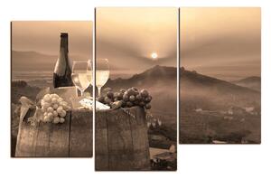 Slika na platnu - Boca vina u vinogradu 1152FD (150x100 cm)