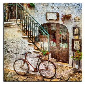 Slika na platnu - Stara ulica u Italiji - kvadrat 3153A (50x50 cm)