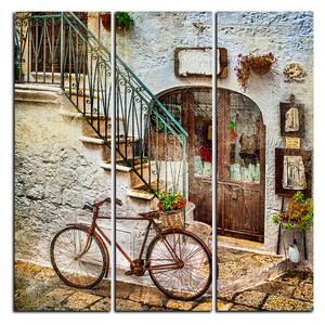 Slika na platnu - Stara ulica u Italiji - kvadrat 3153B (75x75 cm)