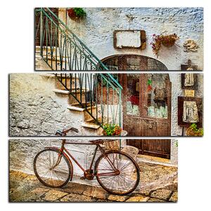 Slika na platnu - Stara ulica u Italiji - kvadrat 3153D (75x75 cm)