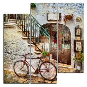 Slika na platnu - Stara ulica u Italiji - kvadrat 3153C (75x75 cm)