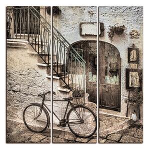 Slika na platnu - Stara ulica u Italiji - kvadrat 3153FB (75x75 cm)