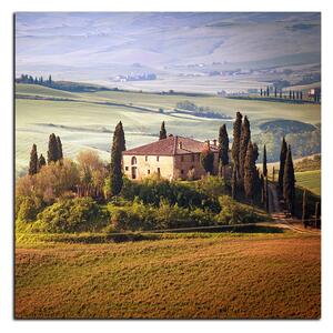 Slika na platnu - Talijanski ruralni krajolik - kvadrat 3156A (50x50 cm)