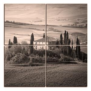 Slika na platnu - Talijanski ruralni krajolik - kvadrat 3156QE (60x60 cm)