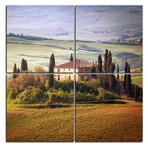 Slika na platnu - Talijanski ruralni krajolik - kvadrat 3156E (60x60 cm)