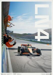 Umjetnički tisak McLaren Formula 1 Team - Lando Norris - Zandvoort 2024 Victory