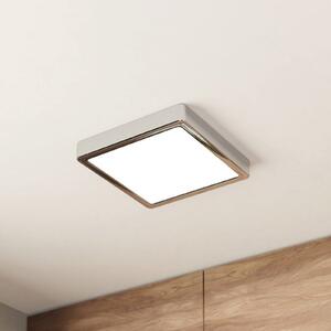 LED stropna svjetiljka Fueva 5 IP44 3000K krom 21x21cm