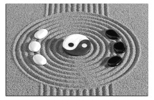 Slika na platnu - Yin i Yang kamenje u pijesku 1163QA (120x80 cm)