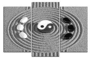 Slika na platnu - Yin i Yang kamenje u pijesku 1163QC (120x80 cm)