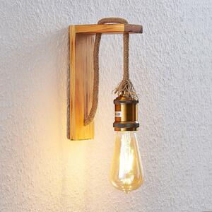 Lindby Helou drvena zidna lampa s vidljivim grlom, prigušiva, Drvo, Dnevni boravak/blagovaonica, Drvo
