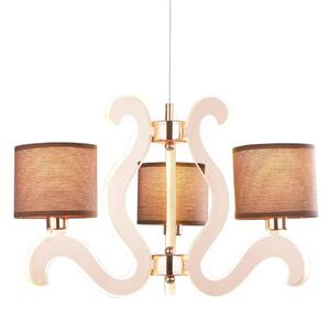 LED Luster na sajli AMBROSIA 3xE14/40W/230V + LED/18,4W bakrena