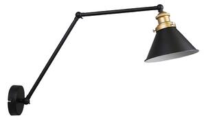 Zidna lampa FUNDO 1xE27/40W/230V crna/zlatna