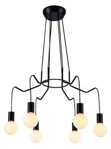 Luster na sajli BASSO 6xE27/40W/230V crna