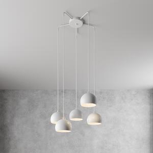 Viseća lampa Sool, bijela, pet žarulja