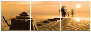 Slika na platnu - Zen stones - panorama 5162ZB (150x50 cm)