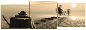 Slika na platnu - Zen stones - panorama 5162FE (90x30 cm)