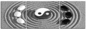 Slika na platnu - Yin i Yang kamenje u pijesku - panorama 5163QC (90x30 cm)