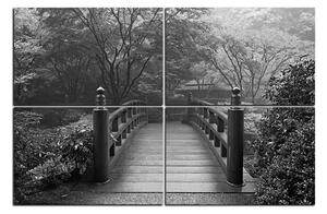 Slika na platnu - Drveni most u jesenskom vrtu 1186QE (120x80 cm)