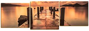 Slika na platnu - Prekrasan zalazak sunca nad jezerom - panorama 5164FE (150x50 cm)