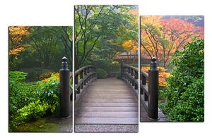 Slika na platnu - Drveni most u jesenskom vrtu 1186D (90x60 cm)