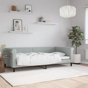 Dnevni krevet svjetlosivi 100 x 200 cm baršunasti - Siva / 100 x 200 cm
