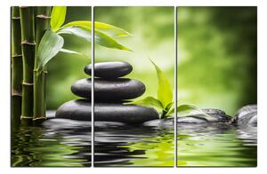 Slika na platnu - Zen kamenje i bambus 1193B (90x60 cm )