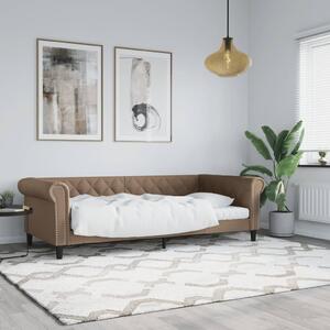 Dnevni krevet boja cappuccina 80 x 200 cm od umjetne kože - Smeđa / 80 x 200 cm