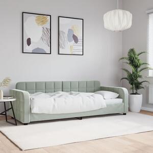 Dnevni krevet svjetlosivi 80 x 200 cm baršunasti - Siva / 80 x 200 cm