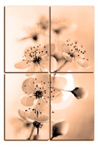 Slika na platnu - Mali cvjetovi na grani - pravokutnik 7173FE (120x80 cm)