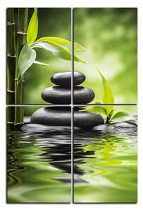 Slika na platnu - Zen kamenje i bambus - pravokutnik 7193D (120x80 cm)