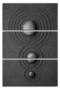 Slika na platnu - Crni pijesak s kamenjem - pravokutnik 7191B (90x60 cm )