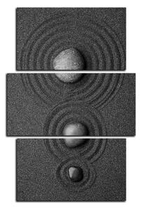 Slika na platnu - Crni pijesak s kamenjem - pravokutnik 7191C (90x60 cm)