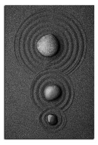 Slika na platnu - Crni pijesak s kamenjem - pravokutnik 7191A (90x60 cm )