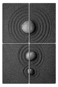 Slika na platnu - Crni pijesak s kamenjem - pravokutnik 7191D (120x80 cm)