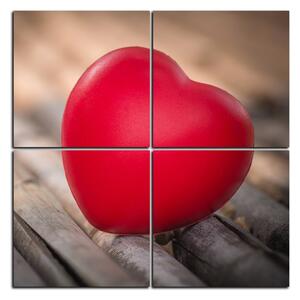 Slika na platnu - Romantično srce - kvadrat 3171E (60x60 cm)