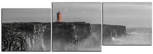 Slika na platnu - Svjetionik u oluji - panorama 5183QE (90x30 cm)