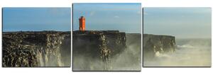 Slika na platnu - Svjetionik u oluji - panorama 5183D (90x30 cm)