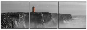 Slika na platnu - Svjetionik u oluji - panorama 5183QB (90x30 cm)