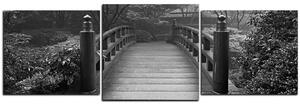 Slika na platnu - Drveni most u jesenskom vrtu - panorama 5186QD (90x30 cm)