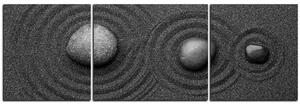 Slika na platnu - Crni pijesak s kamenjem - panorama 5191C (90x30 cm)