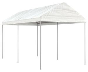 Sjenica s krovom bijela 4,46 x 2,28 x 2,69 m polietilen - Bijela / 4.46 x 2.28 x 2.69 m