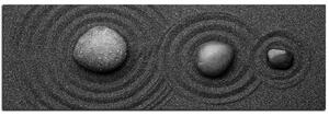 Slika na platnu - Crni pijesak s kamenjem - panorama 5191A (105x35 cm)
