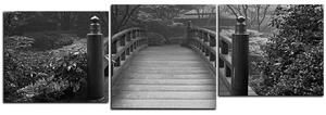 Slika na platnu - Drveni most u jesenskom vrtu - panorama 5186QE (90x30 cm)
